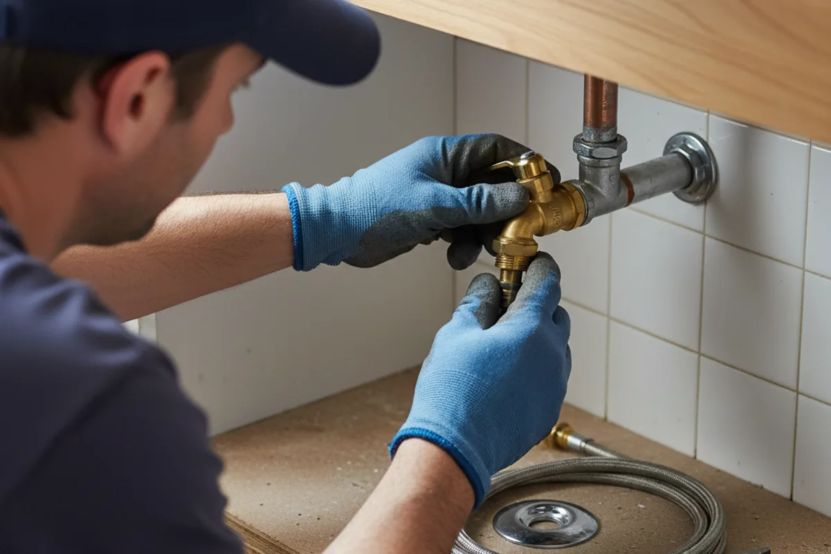 Shutoff valve and fitting work during Faucet and Fixture Repair in Hindman
